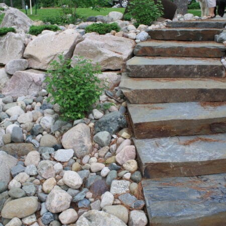 New York Bluestone Thermal Snapped Wild End Steps