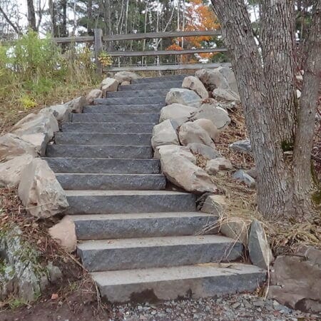 Mesabi Black Granite Steps