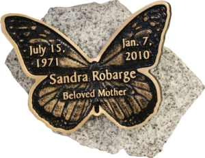 Monument butterfly plaque made in Duluth, Minnesota